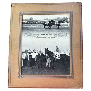 1961 Good Flight Horse Racing Photo Shenandoah Downs Winner B&W VTG 5.5F Track
